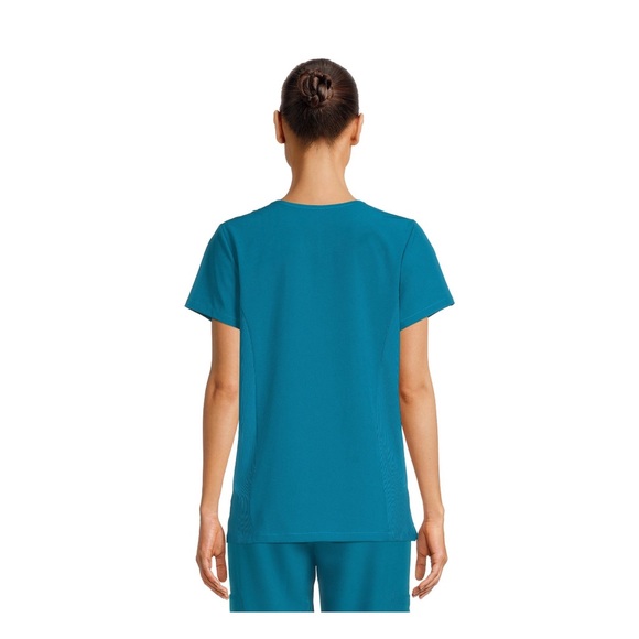 Hanes ComfortFit Stretch Women’s scrubs set XS Teal - Picture 2 of 10